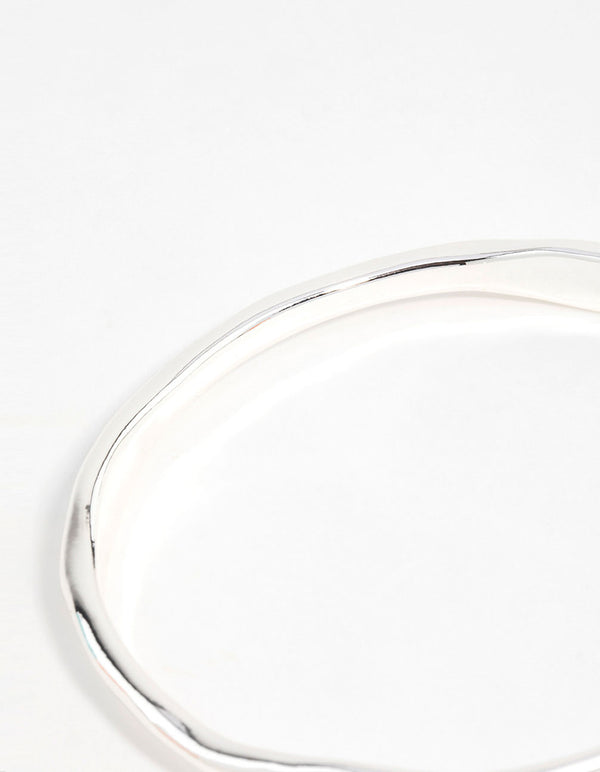 Silver Plated Organic Bangles 2-Pack