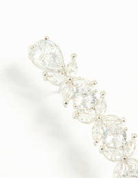 Silver Cubic Zirconia Floral Ear Cuff - link has visual effect only