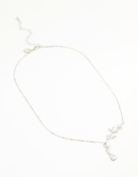 Silver Cubic Zirconia Vine Pear Necklace - link has visual effect only