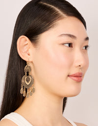 Antique Gold Dreamcatcher Drop Earrings - link has visual effect only