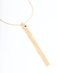 Gold Long Tassel Necklace - link has visual effect only