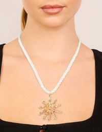 Cream Rope Coral Pendant Necklace - link has visual effect only