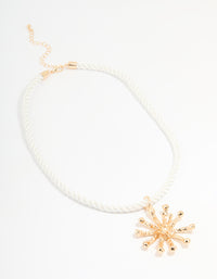 Cream Rope Coral Pendant Necklace - link has visual effect only