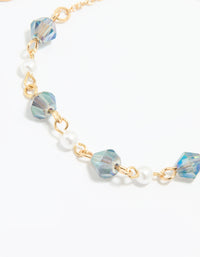 Gold Pearl Heart Beaded Bracelets 3-Pack - link has visual effect only
