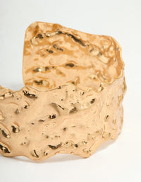 Gold Molten Wide Wrist Cuff - link has visual effect only