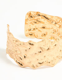 Gold Molten Wide Wrist Cuff - link has visual effect only
