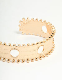 Gold Textured Cutout Wrist Cuff - link has visual effect only