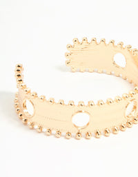 Gold Textured Cutout Wrist Cuff - link has visual effect only