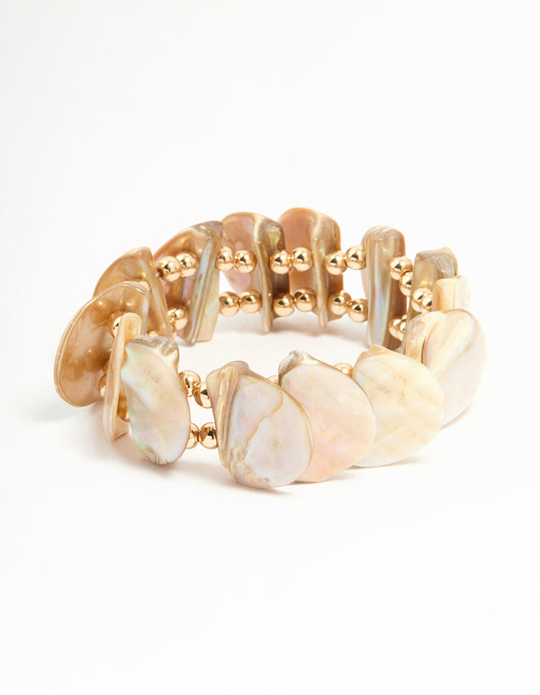 Genuine Shell Circle Stretch Bracelet