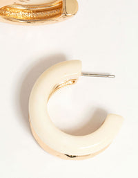 Gold Acrylic Hammered Layered Hoop Earrings - link has visual effect only