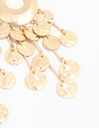 Gold Cascading Disc Hoop Earrings - link has visual effect only
