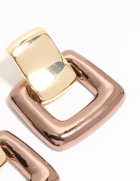 Gold Large Doorknocker Stud Earrings - link has visual effect only