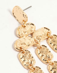 Gold Hammered Drop Earrings - link has visual effect only