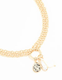 Gold Mixed Charm Layered Necklace - link has visual effect only