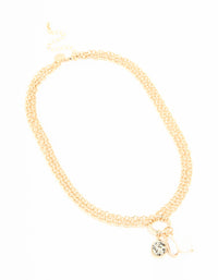 Gold Mixed Charm Layered Necklace - link has visual effect only