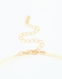 Brown Donut Pendant Cord Necklace - link has visual effect only