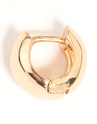 Gold Thick Short Mini Huggie Earrings - link has visual effect only