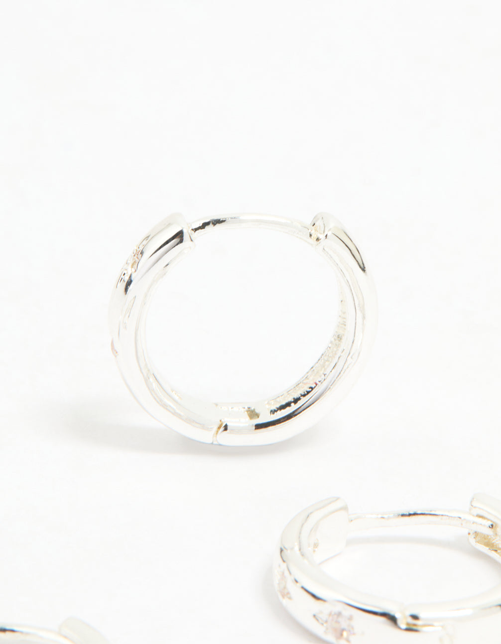 Silver Cubic Zirconia Celestial & Classic Huggie Earrings 3-Pack