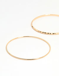 Gold Textured Thin Bangles 6-Pack - link has visual effect only