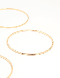 Gold Textured Thin Bangles 6-Pack - link has visual effect only