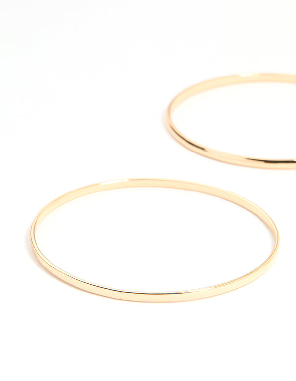 Gold Smooth Multi-Sized Bangles 6-Pack