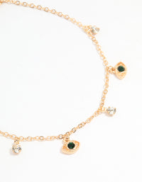 Gold Evil Eye & Coin Chain Anklets 3-Pack - link has visual effect only