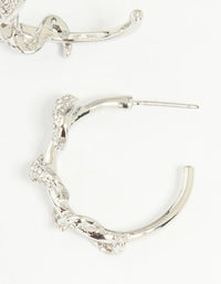 Silver Diamante Snake Hoop Earrings - link has visual effect only