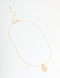 Gold Plated Mary Pendant Necklace - link has visual effect only