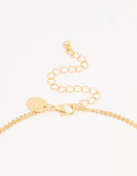 Gold Plated Cross & Mary Layered Necklace - link has visual effect only