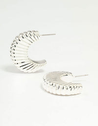 Silver Ridge Hoop Earrings - link has visual effect only