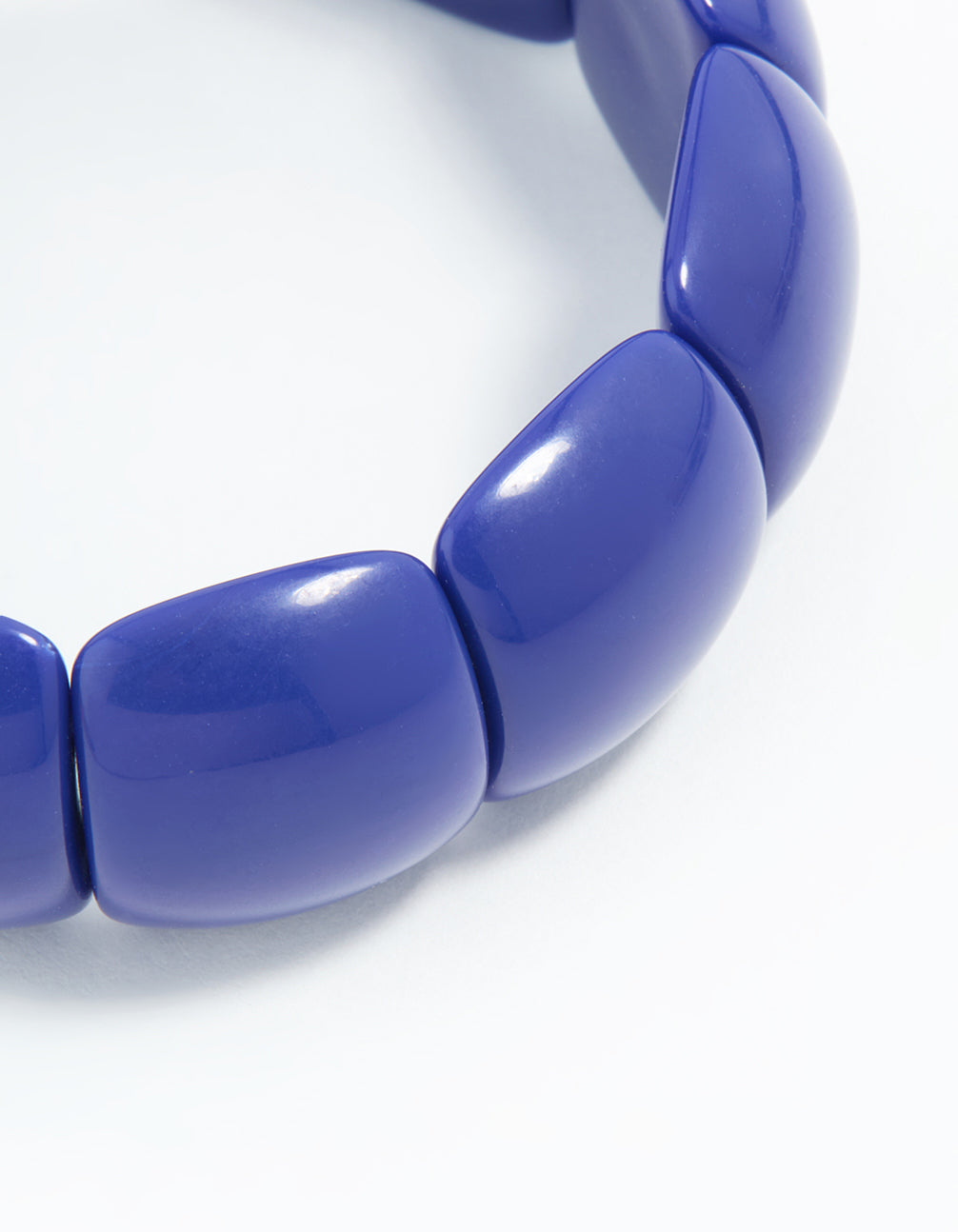 Blue Acrylic Thin Slater Stretch Bangle