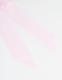 Pink Organza Fabric Large Hair Clips 2-Pack - link has visual effect only