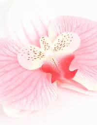Pink Fabric Orchid Flower Clip - link has visual effect only