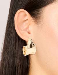Gold Wide Hoop Earrings - link has visual effect only