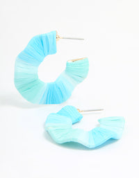 Gold Blue Movement Wrap Hoop Earrings - link has visual effect only