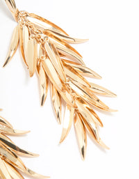 Gold Leaves Drop Earrings - link has visual effect only