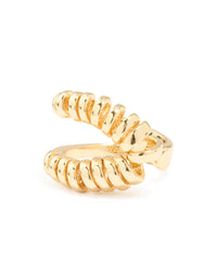 Gold Plated Coil Statement Ring - link has visual effect only