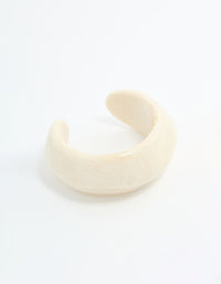Cream Acrylic Thick Organic Wrist Cuff - link has visual effect only