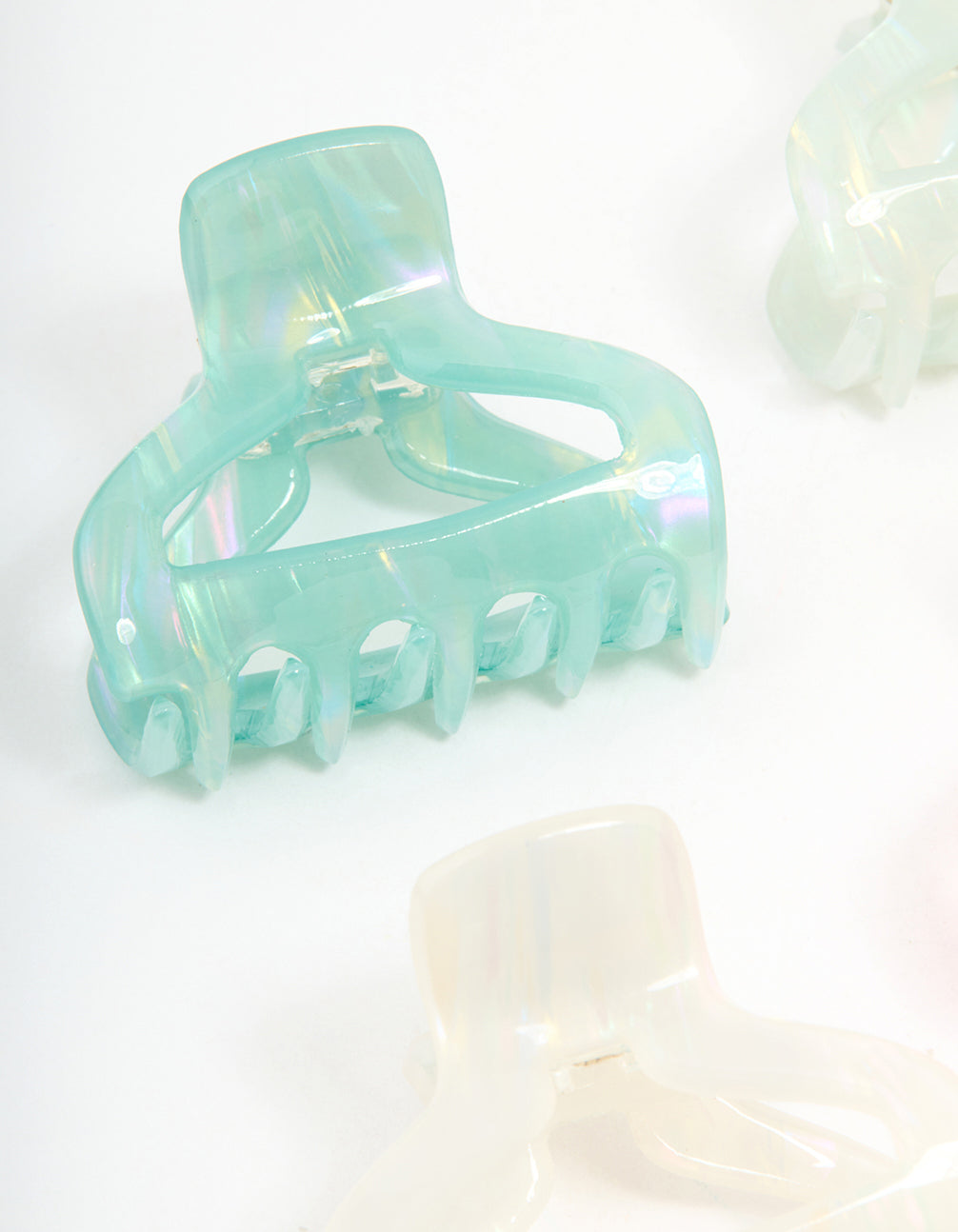 Multicoloured Small Shaped Claw Clips 4-Pack