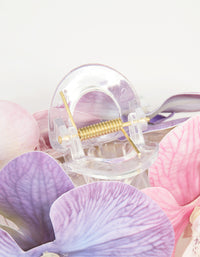 Pink & Purple Fabric Orchid Claw Hair Clip - link has visual effect only