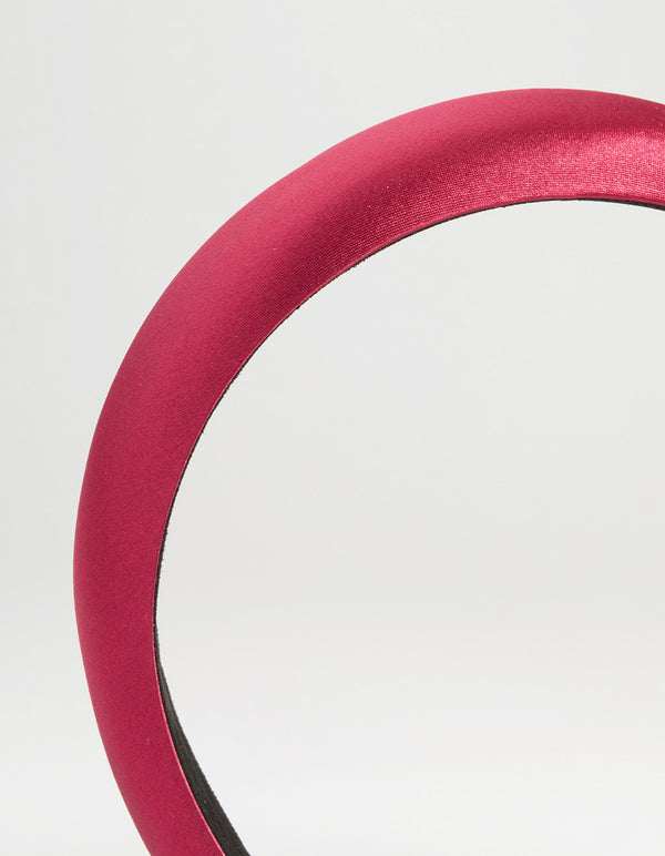 Maroon Satin Fabric Padded Headband
