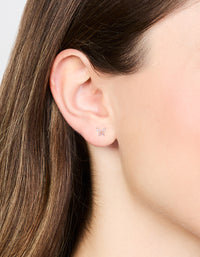 Rose Gold Plated Sterling Silver Cubic Zirconia Butterfly Stud Earrings - link has visual effect only