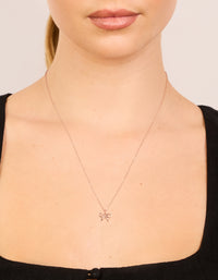 Rose Gold Plated Sterling Silver Bow Necklace - link has visual effect only