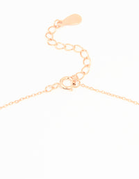 Rose Gold Plated Sterling Silver Cubic Zirconia Flower Pendant Necklace - link has visual effect only