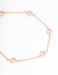 Rose Gold Plated Sterling Silver Flower Statement Bracelet - link has visual effect only