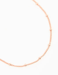 Rose Gold Plated Sterling Silver Chain Bracelet - link has visual effect only