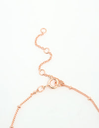Rose Gold Plated Sterling Silver Chain Bracelet - link has visual effect only