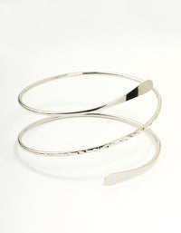 Silver Hammered Arm Cuff - link has visual effect only