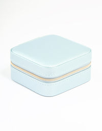 Metallic PU Leather Pebbled Square Jewellery Box - link has visual effect only