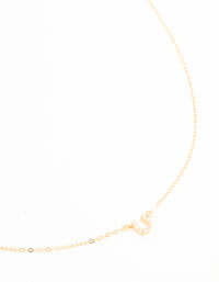 Gold Plated Sterling Silver Cubic Zirconia Horseshoe Necklace - link has visual effect only